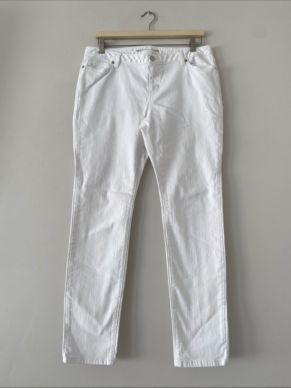 Michael Kors White Skinny Women's Jeans Sz 10 Minimal Casual Chic Feminine